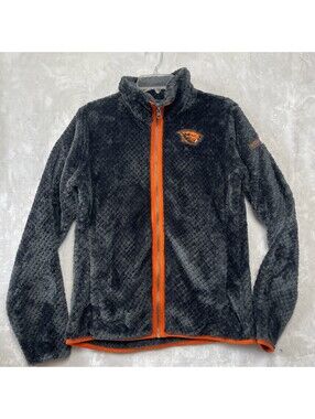 Women’s Columbia Black Sherpa Full Zip Oregon State Beavers Jacket Medium